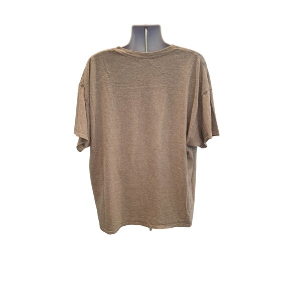 Gildan Hip-Hop Mens Graphic T-Shirt Grey 3XL Loose Fit Short Sleeve Street Wear - Picture 3 of 8